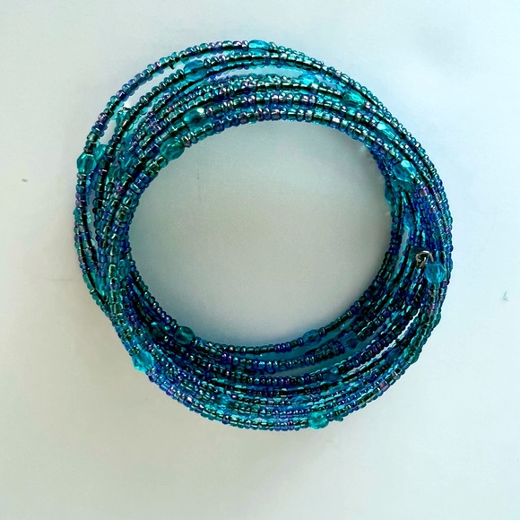 💙 Beaded spiral bracelet to fit any size - Picture 3 of 5